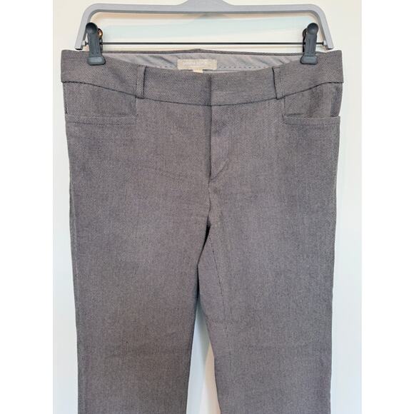 Banana Republic The Sloan Fit Retro Gray Herringbone Flare Leg Pants, Size 6 - Picture 6 of 7